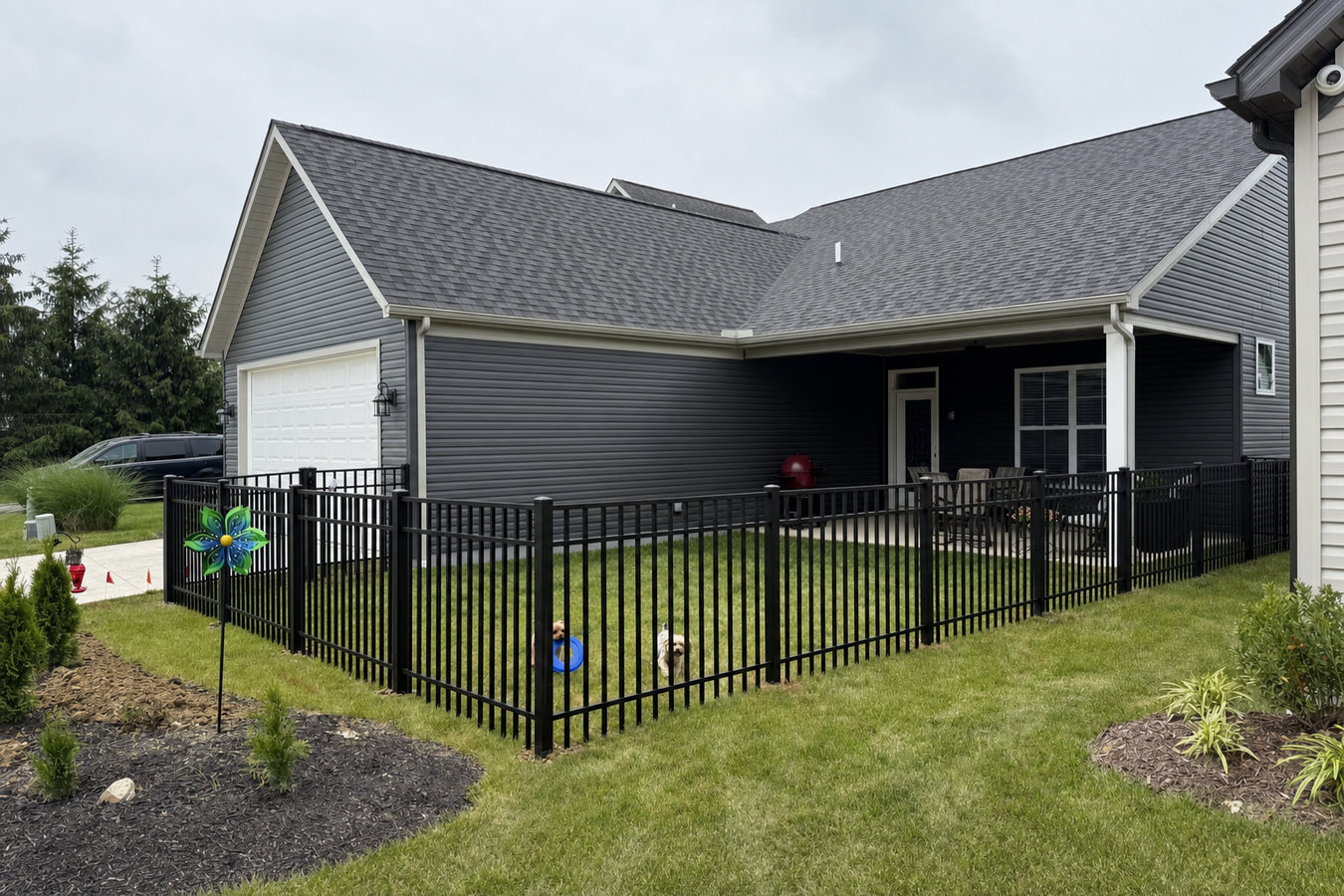 Aluminum fence installation